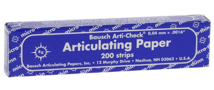  ARTICULATING PAPER STRIPS BLUE 40UM/200