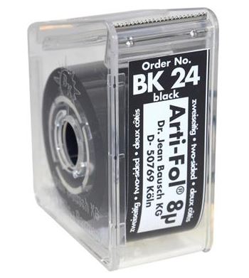  ARTIFOL BLACK 2 SIDED 8UM 22MM WIDE /20M