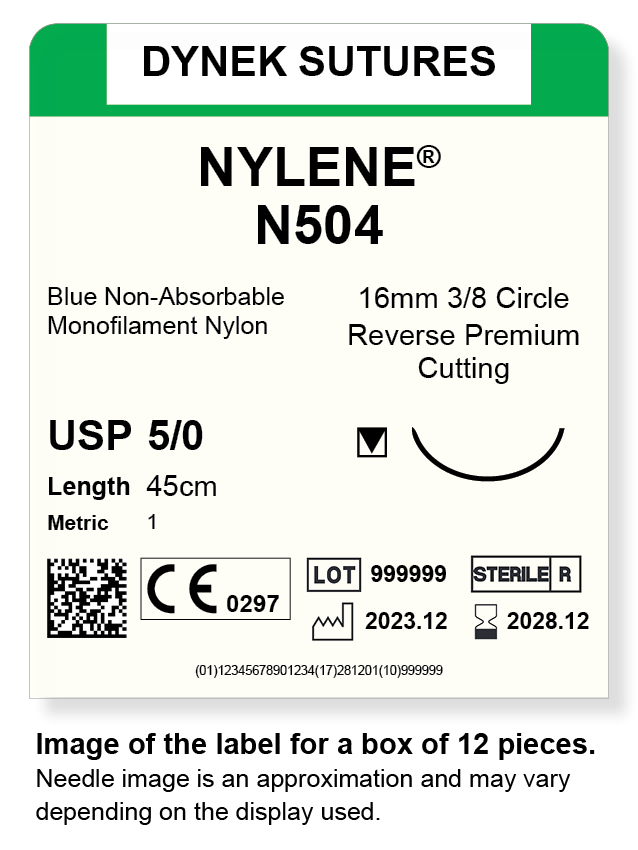 NYLENE 5/0 16MM, 3/8RC 45CM /12