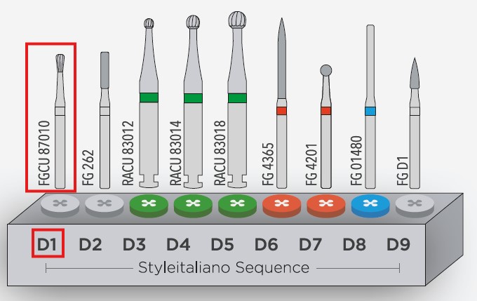 INTENSIV CARBIDE BUR DIRETTO SET D1 FG/6