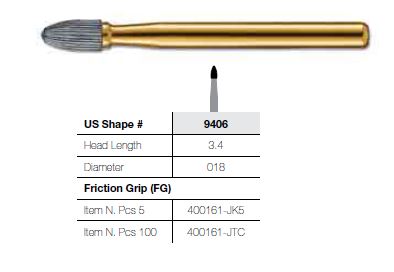 9406-5 FG JET CARBIDE EGG FINISHING /5