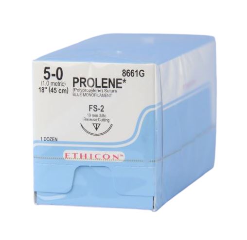SUTURE PROLENE 5/0 19MM /12