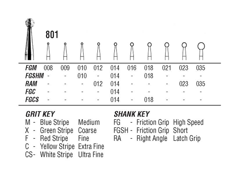 801-008 DIAMOND FG NORTHBEL BURS PKT 5