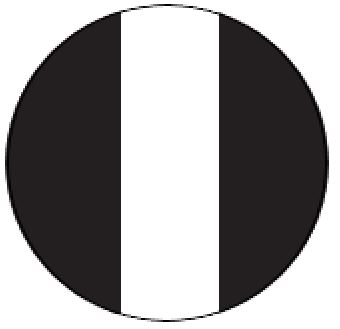 M/GUARD RD 4MM BLACK/WHITE 3 STRIPE 120MM