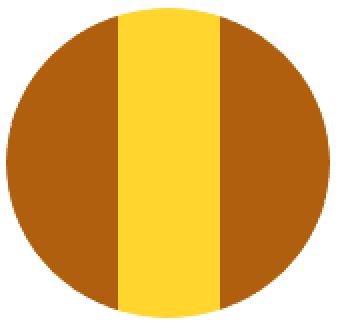 M/GUARD RD 4MM BROWN/YEL 3 STRIPE 120MM