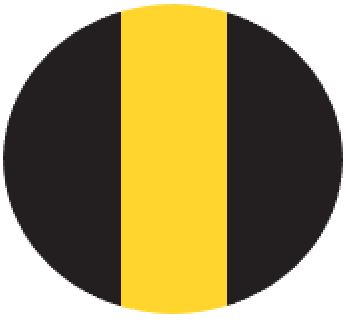 M/GUARD RD 4MM BLACK/YEL 3 STRIPE 120MM