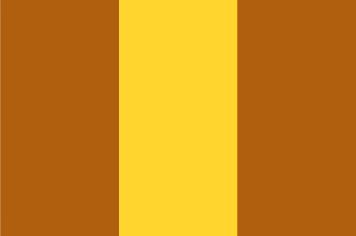 M/GUARD SQ 4MM BROWN/YEL 3 STRIPE 127MM