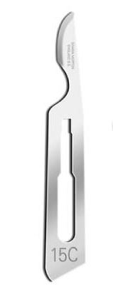 SCALPEL BLADE CARB STEEL 15C STERILE /100