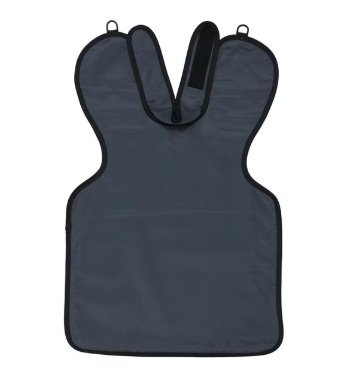 CHILD LEAD FREE APRON W/COLLAR CHARCOAL