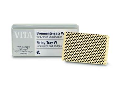 Firing tray W for crowns and bridges