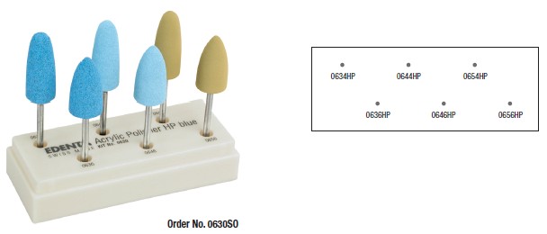 Edenta Acrylic Polisher Kit / 6 Pack