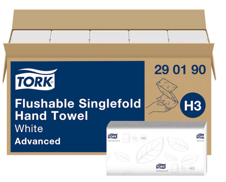 INTERFOLD ZIGZAG PAPER TOWELS WHITE H3