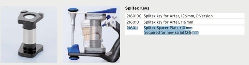[AM216011] SPLITEX SPACER DISTANCE PLATE FOR ARTEX