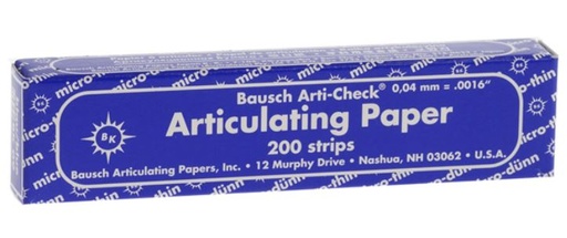 [BABK09]  ARTICULATING PAPER STRIPS BLUE 40UM/200