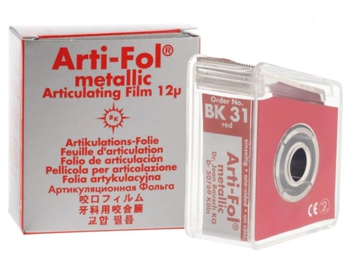 [BABK31] ARTIFOL RED SHIMSTOCK 12UM 22MM/20M ROLL