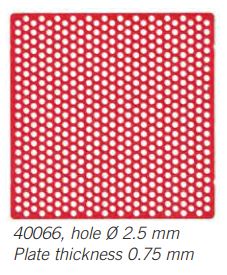 [BE40066] WAX GRID RETENTIONS W RND HOLES PKT 20