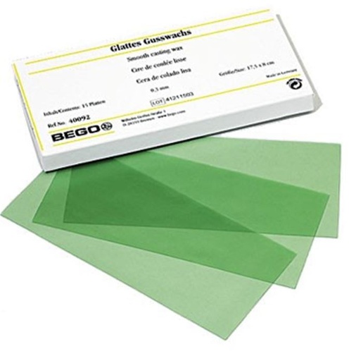 [BE40095] SMOOTH CASTING WAX 0.6MM PKT/15 SHEETS
