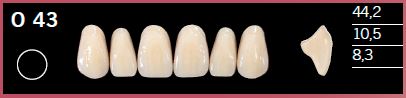 [DLO43A4] O43-A4 DELARA TEETH UPPER ANTERIOR