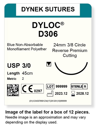 [DYD30612] DYLOC SUTURE 3/0 24MM3/8RC 45CM/12