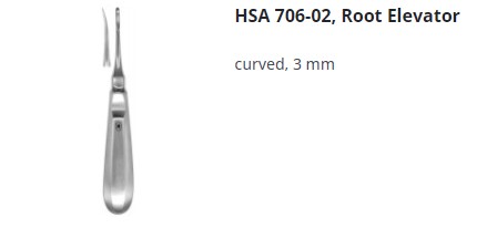 [HMHSA70602] ROOT ELEVATOR CURVED 3MM
