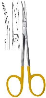 [HMHSB30111] GOLD GUM SCISSORS CARBIDE CURVED 115MM