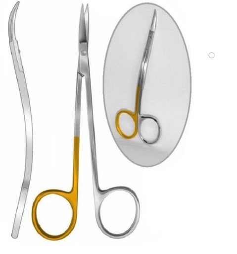 [HMHSB39211M] LA GRANGE SCISSORS MICROTOOTH CURV 115MM