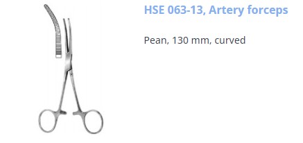 [HMHSE06313] ARTERY FORCEPS PEAN CURVED 130MM