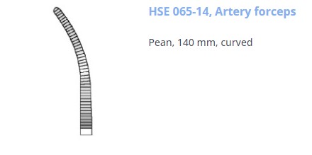 [HMHSE06514] ARTERY FORCEPS PEAN CURVED 140MM