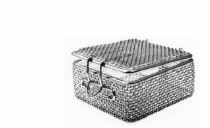 [HMHSM28602] STEEL BASKET WITH LID 40X40X20