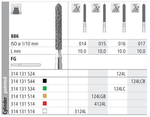 [IT124LF] INTENSIV DIAMOND BUR 124L (886-016) FG/6