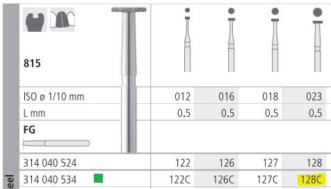 [IT128CF] INTENSIV DIAMOND BUR 128 CRSE (815-023) FG/6