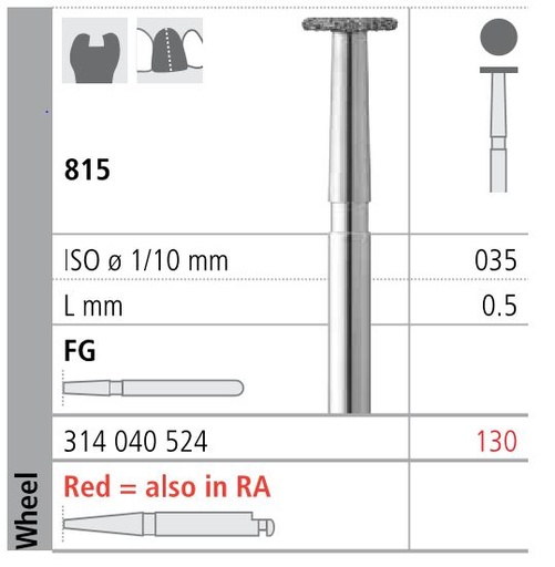 [IT130F] INTENSIV DIAMOND BUR 130 STD (815-035) FG/6