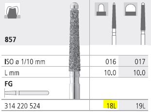 [IT18LF] INTENSIV DIAMOND BUR 18L SAFE END (857-016) FG/6