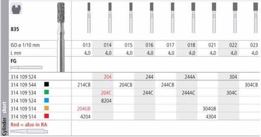 [IT204R] INTENSIV DIAMOND BUR 204 STD (835-014) RA/6