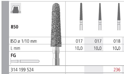 [IT236R] INTENSIV DIAMOND BUR 236 STD (850-018) RA/6