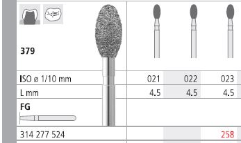 [IT258R] INTENSIV DIAMOND BUR 258 (379-023) RA/6