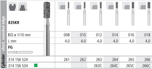 [IT263F] INTENSIV DIAMOND BUR 263 STD (835KR-012) FG/6