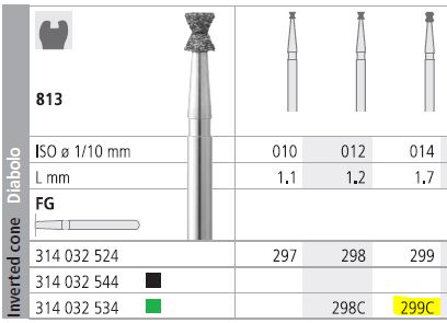 [IT299CF] INTENSIV DIAMOND BUR 299C CRSE (813-014) FG/6