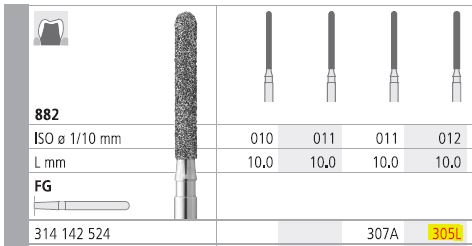 [IT305LR] INTENSIV DIAMOND BUR 305L (882-012) RA/6
