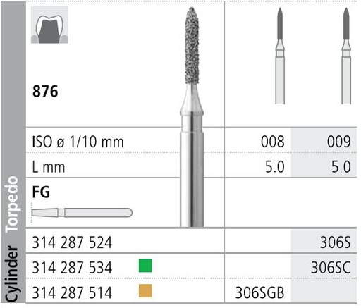 [IT306SF] INTENSIV DIAMOND BUR 306S STD (876-009) FG/6