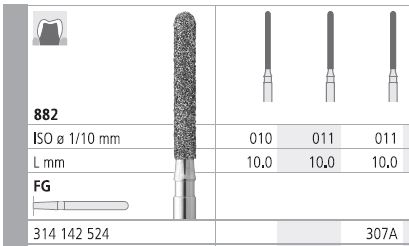 [IT307AF] INTENSIV DIAMOND BUR 307A STD (822-011) FG/6