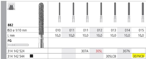 [IT307NCBF] INTENSIV DIAMOND BUR 307NCB XCRSE (882-015) FG/6