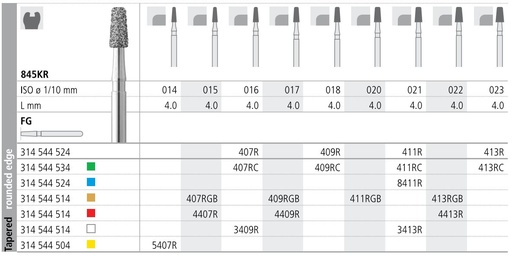 [IT409RF] INTENSIV DIAMOND BUR 409R  STD (845KR-018) FG/6