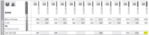 [IT421F] INTENSIV DIAMOND BUR 421 STD (836KR-018) FG/6