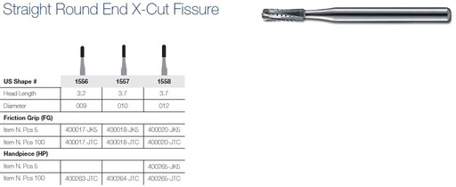 [JE15575FG] 1557-5 FG JET CARBIDE DOME FISS X CUT