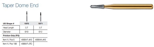 [JE19705FG] 1970-5 FG JET CARBIDE DOME T/FISS /5