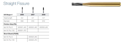[JE20575FG] 2057-5 FG JET CARBIDE STR FISS/5