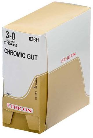 [JM635H] SUTURE CHROMIC GUT 4/0 19MM RC/36