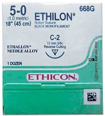ETHILON SUTURE 5/0 13MM RC/12 | Oraltec
