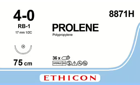 [JM8871H] SUTURE PROLENE 4/0 RB-1 175CM/36